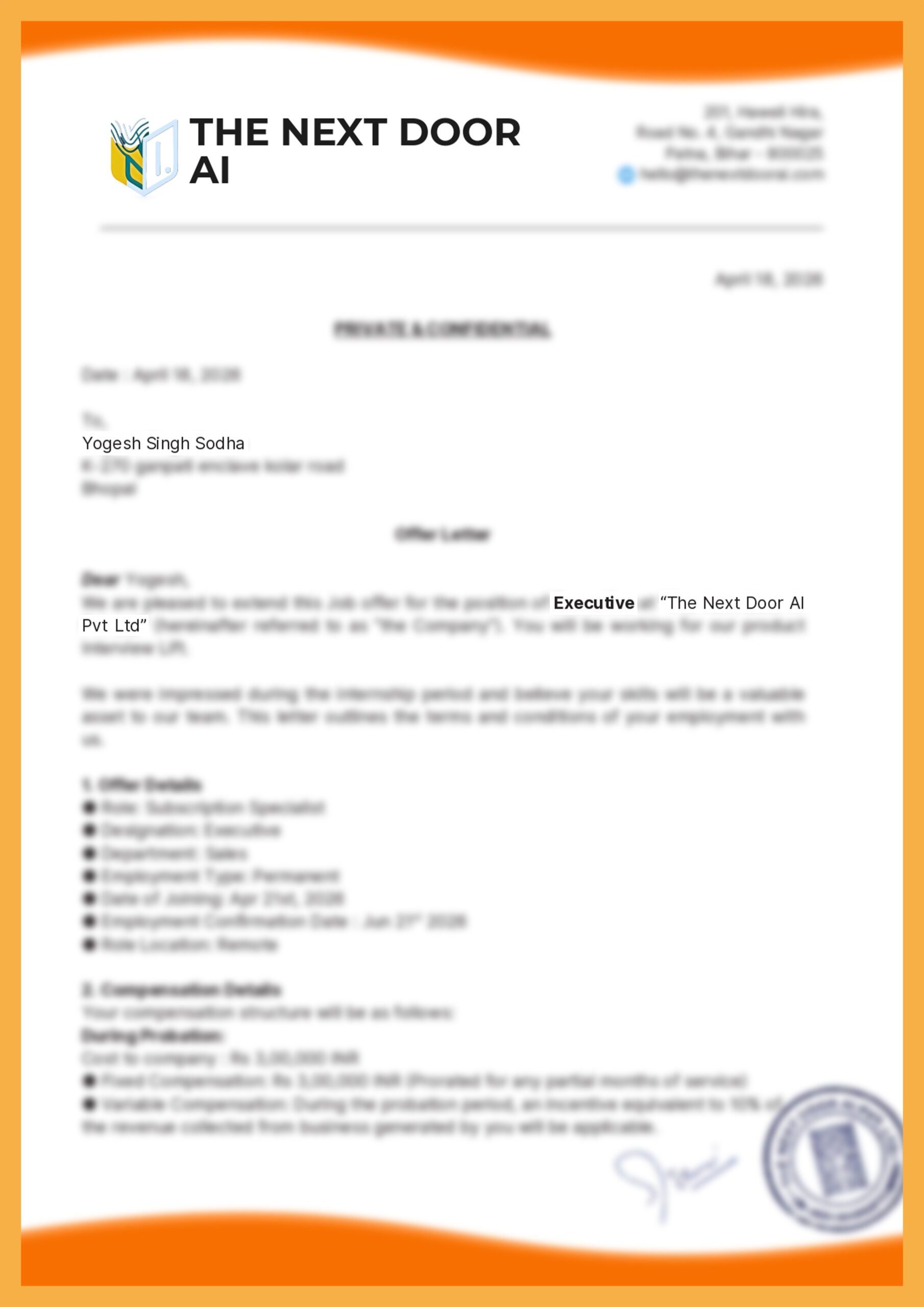 Offer Letter 16